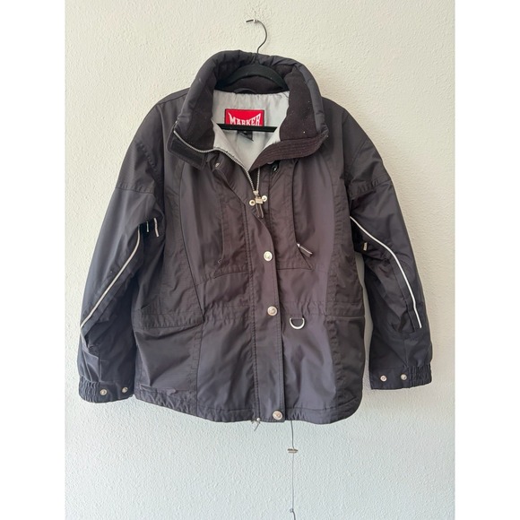 Marker Jackets & Blazers - Vintage Marker Ski Jacket Womens 14 Black Reflective Gorpcore RN73344 90s
